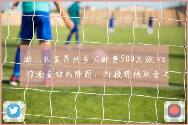 浙江队莱昂纳多买断费500万欧 vs 穆谢奎续约降薪，外援锋线取舍之争